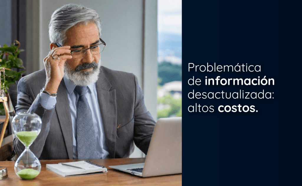 Problemática de información desactualizada: altos costos.